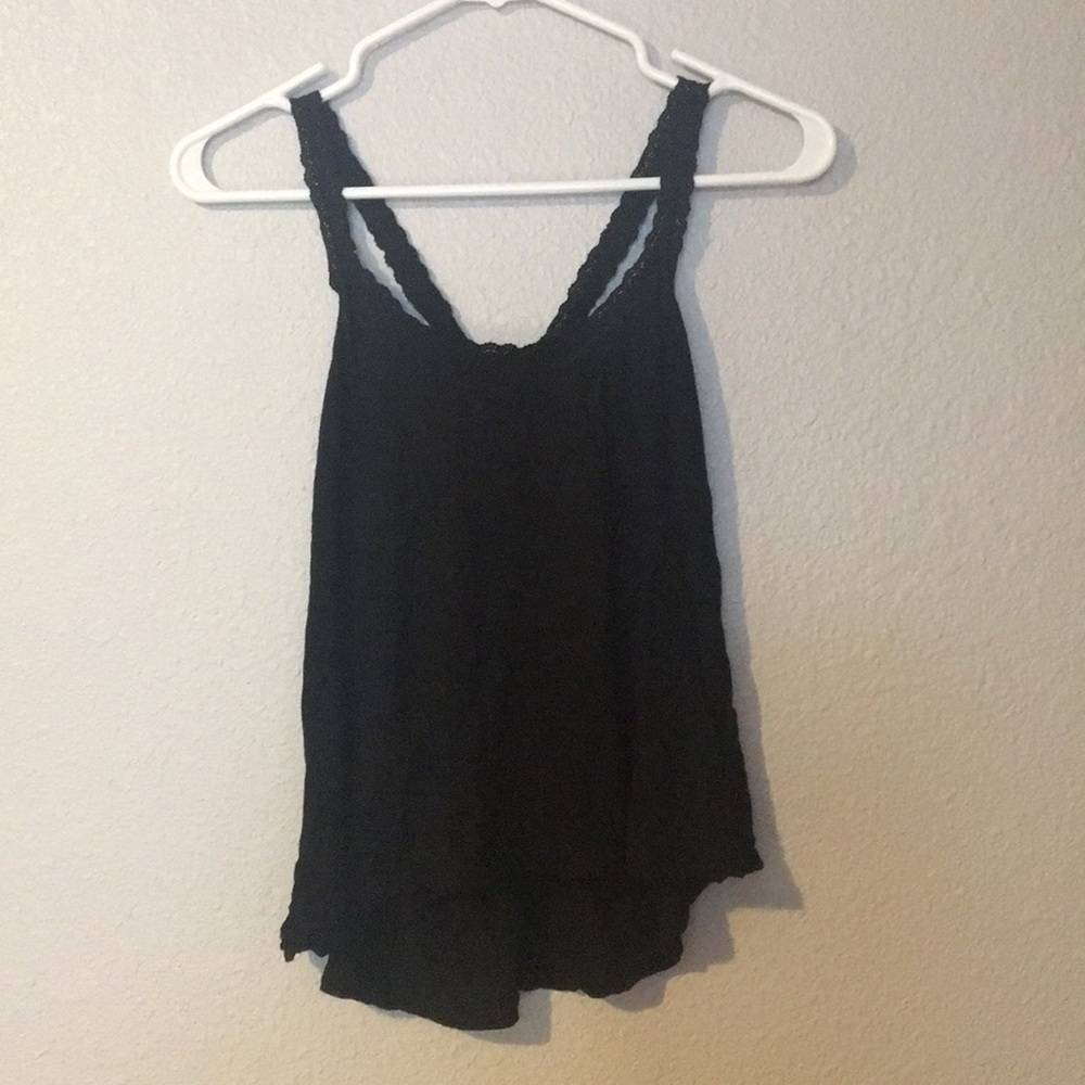 black cropped racerback tank